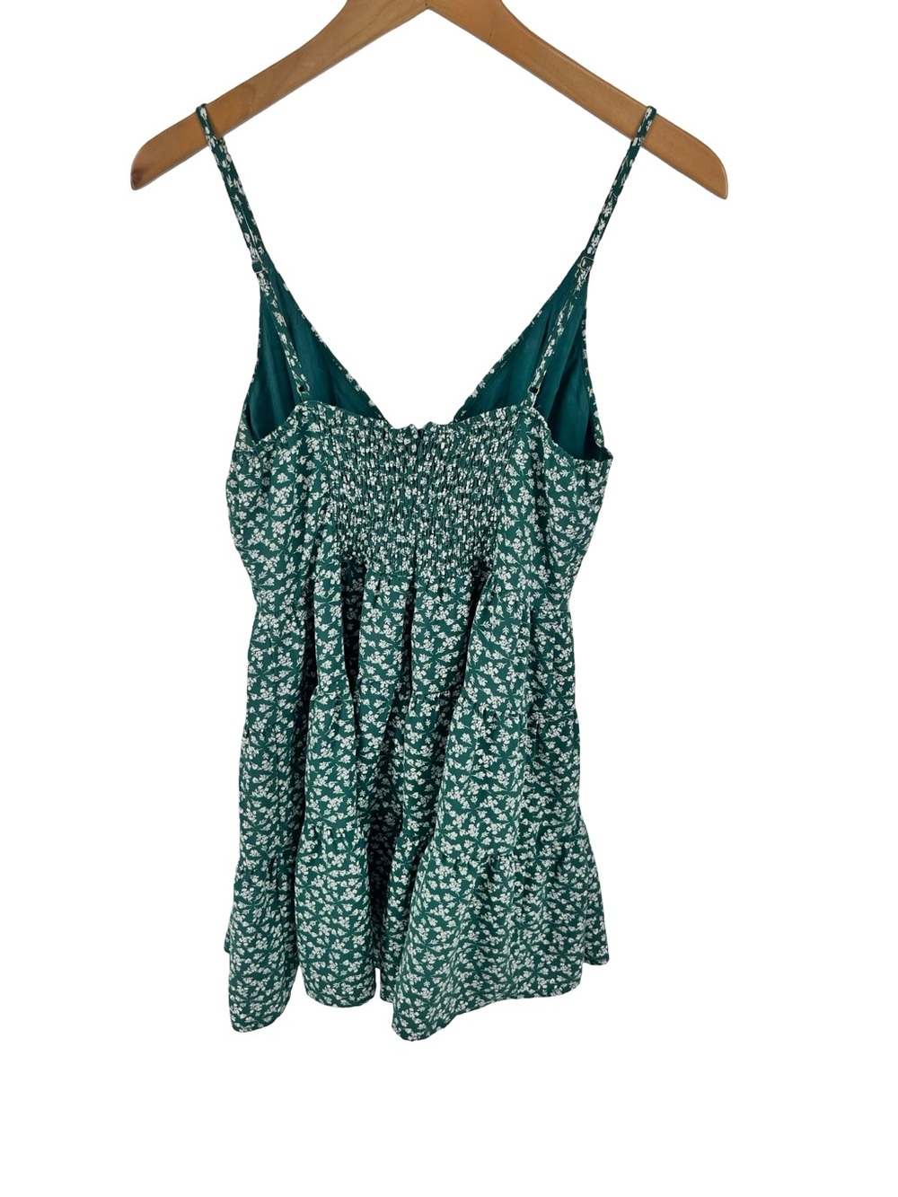 Mooloola Green Floral Mini Dress Size 10 Cottagecore Babydoll Sundress - Picture 3 of 9